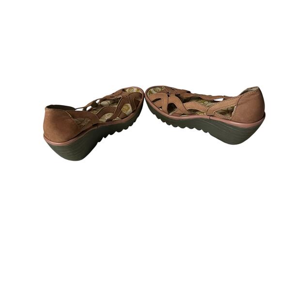 Fly London Yadi Wedge Sandals‎ in Rose EUC Size 39 / 8 -8.5 - Picture 14 of 15